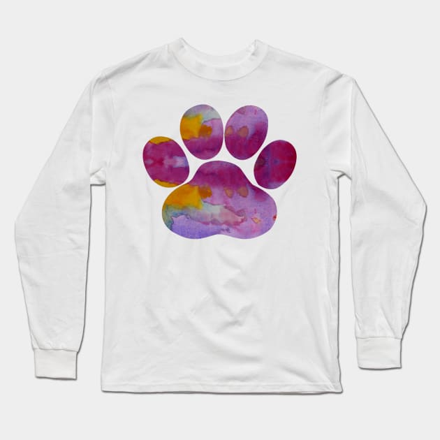 Dog Paw Long Sleeve T-Shirt by BittenByErmines